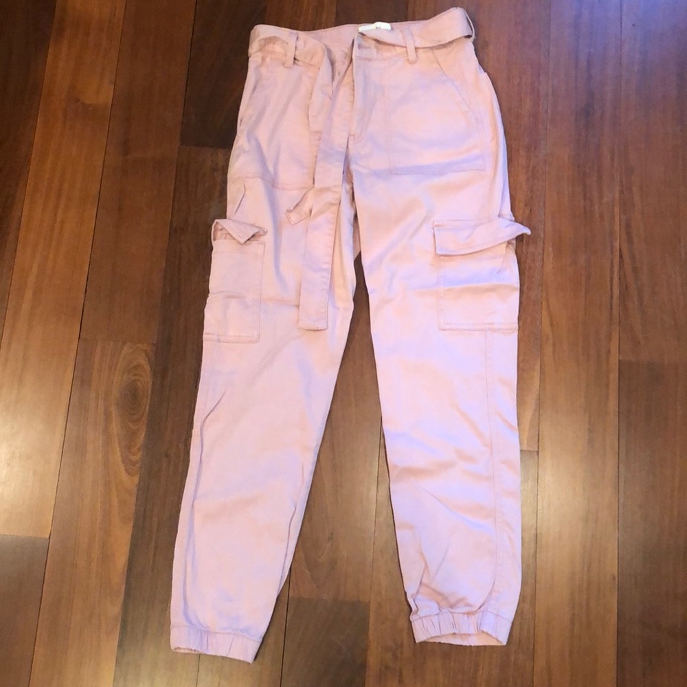 Abercrombie kids girls high rise tie waist joggers